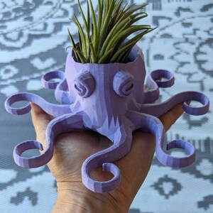 Octopus Planter, 3D Printed, for Indoor Gardening for AIR PLANTS image 6