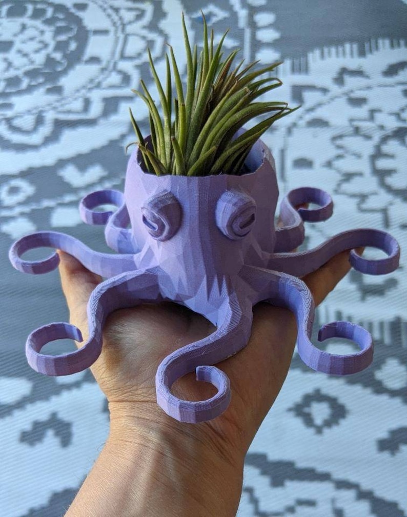 Octopus Planter, 3D Printed, for Indoor Gardening for AIR PLANTS image 6