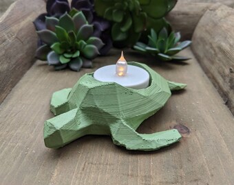 3D Printed Sea Turtle Planter for Succulents or candle holder
