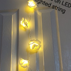 Rose petal LED String Lights, Battery operated Fairy lights for Indoor or patio image 3