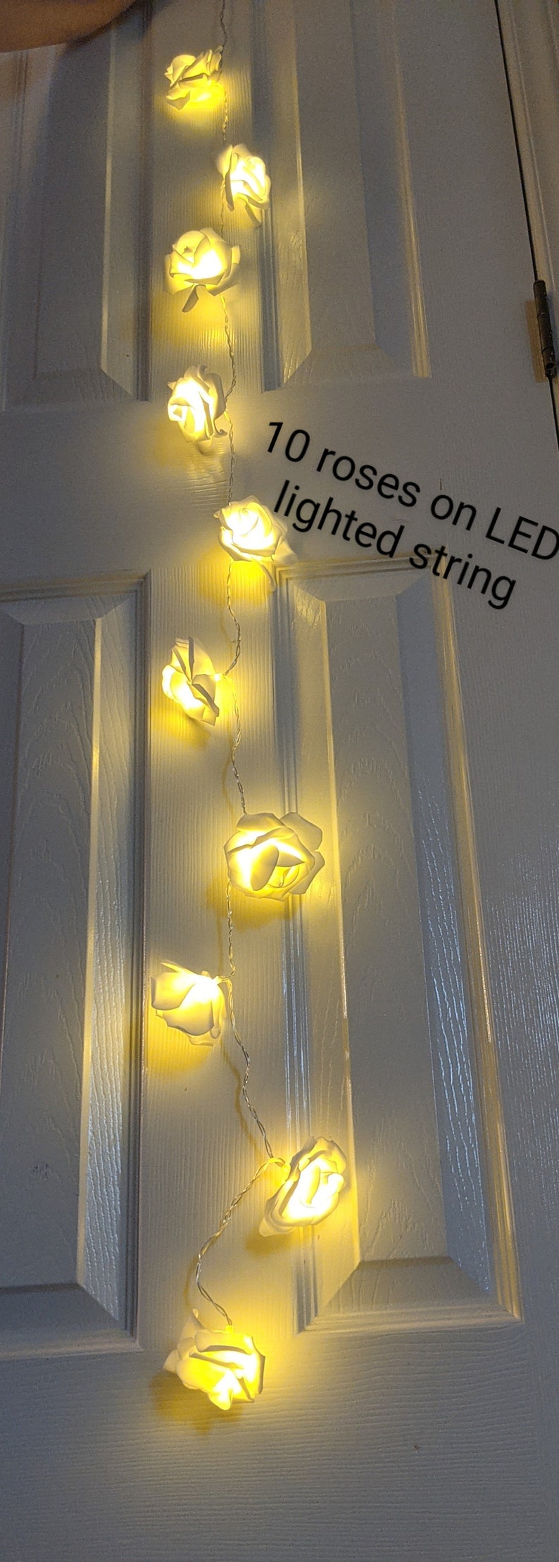 Rose petal LED String Lights, Battery operated Fairy lights for Indoor or patio image 3