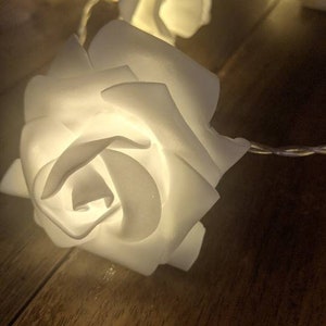 Rose petal LED String Lights, Battery operated Fairy lights for Indoor or patio image 9