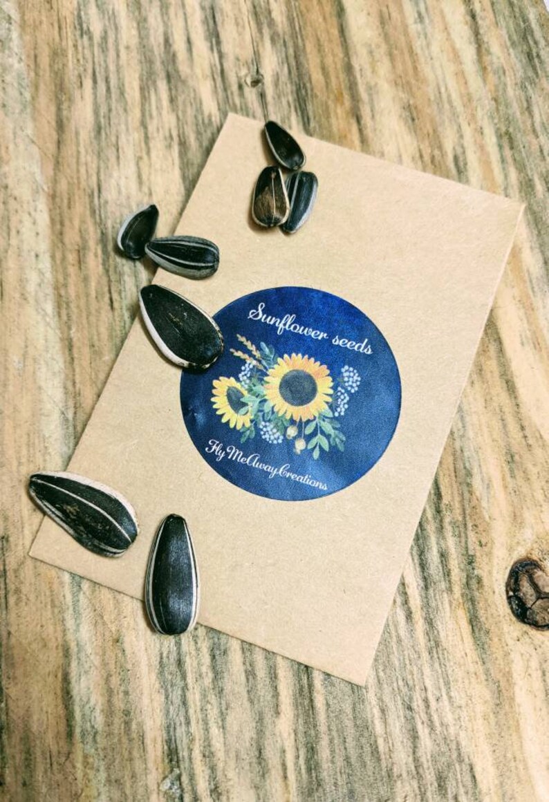 Organic Sunflower Seed Packets for Wedding Bridal or Baby Etsy