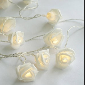 Rose petal LED String Lights, Battery operated Fairy lights for Indoor or patio image 4