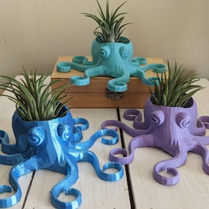 Octopus Planter, 3D Printed, for Indoor Gardening for AIR PLANTS image 1