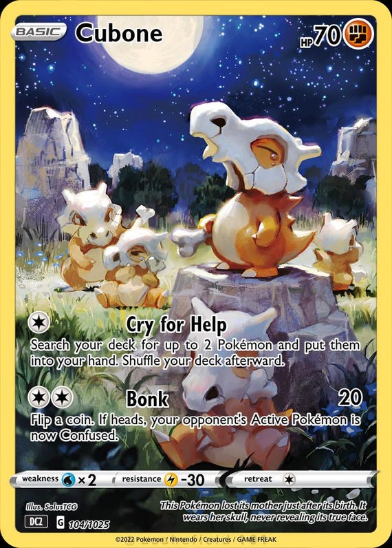 cubone pokemon card price - 104/165 - Pokemon 151 - Reverse Foil If the Defending Pokemon attacks Cubone during your opponents next turn Cubone Cards | Dex -