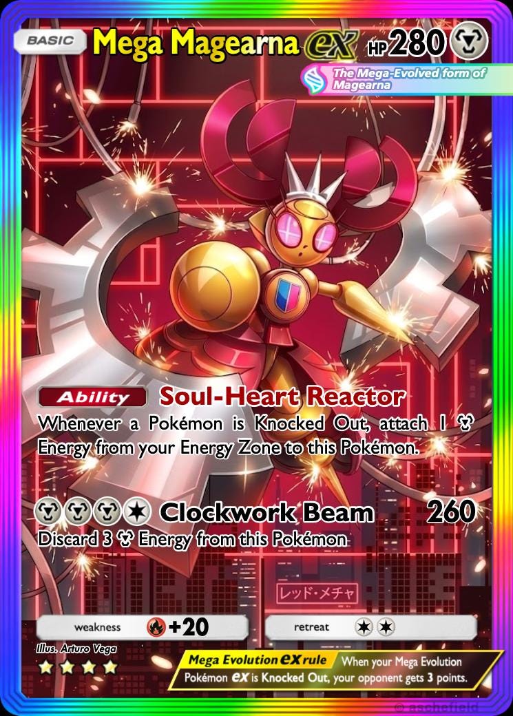 magearna ex pokemon card price Mega Full Art (Existing effects are not removed.) Attack 1 Magearna EX #75 Prices |