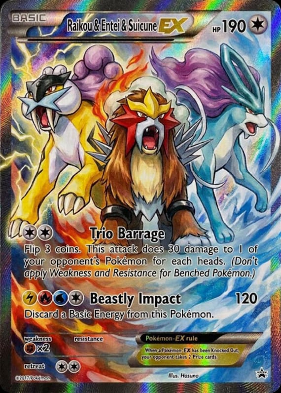 Raikou Entei & Suicune Full Art - Etsy