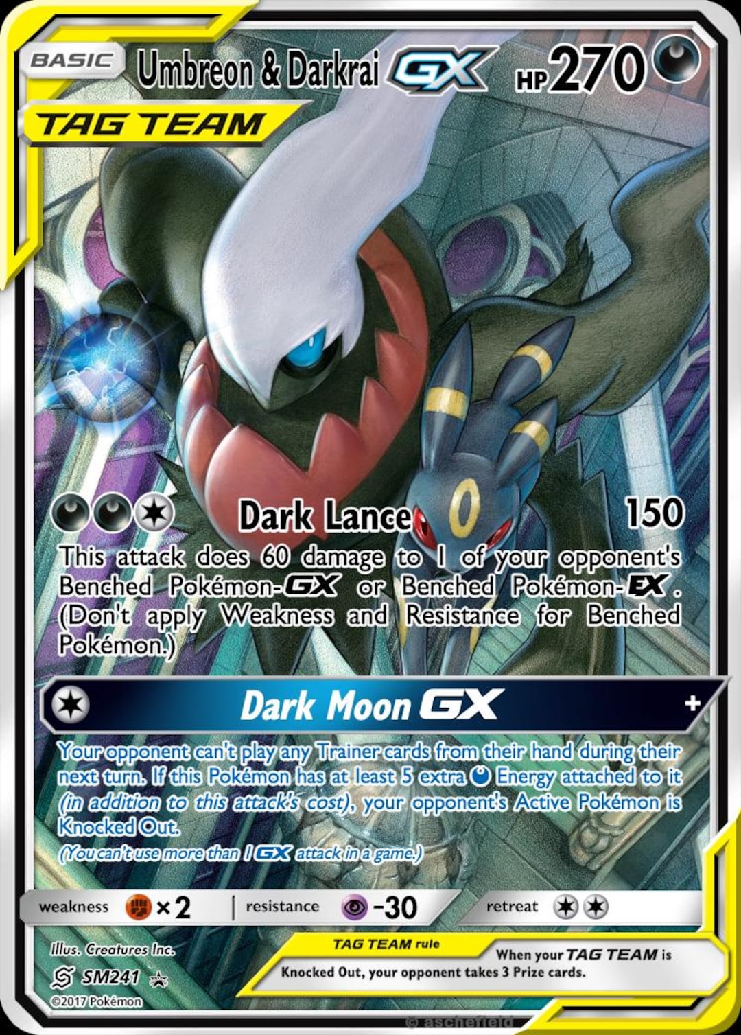 Umbreon & Darkrai Gx Tag Team - Etsy