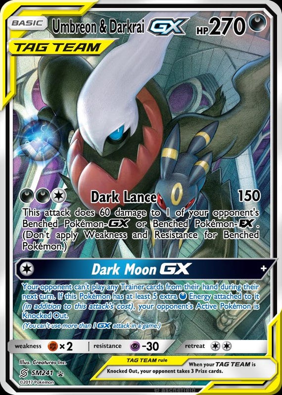 ポケモンカード Umbreon & Darkrai GX セット　英語 Etsy