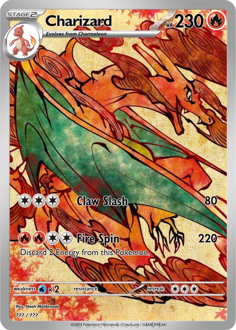 Charizard Full Art - Etsy