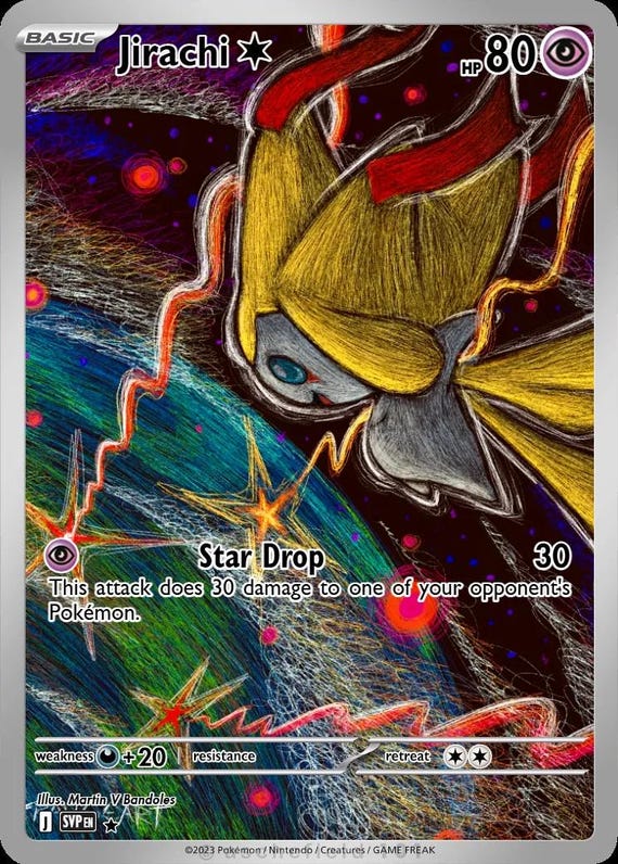Jirachi Full Art - Etsy