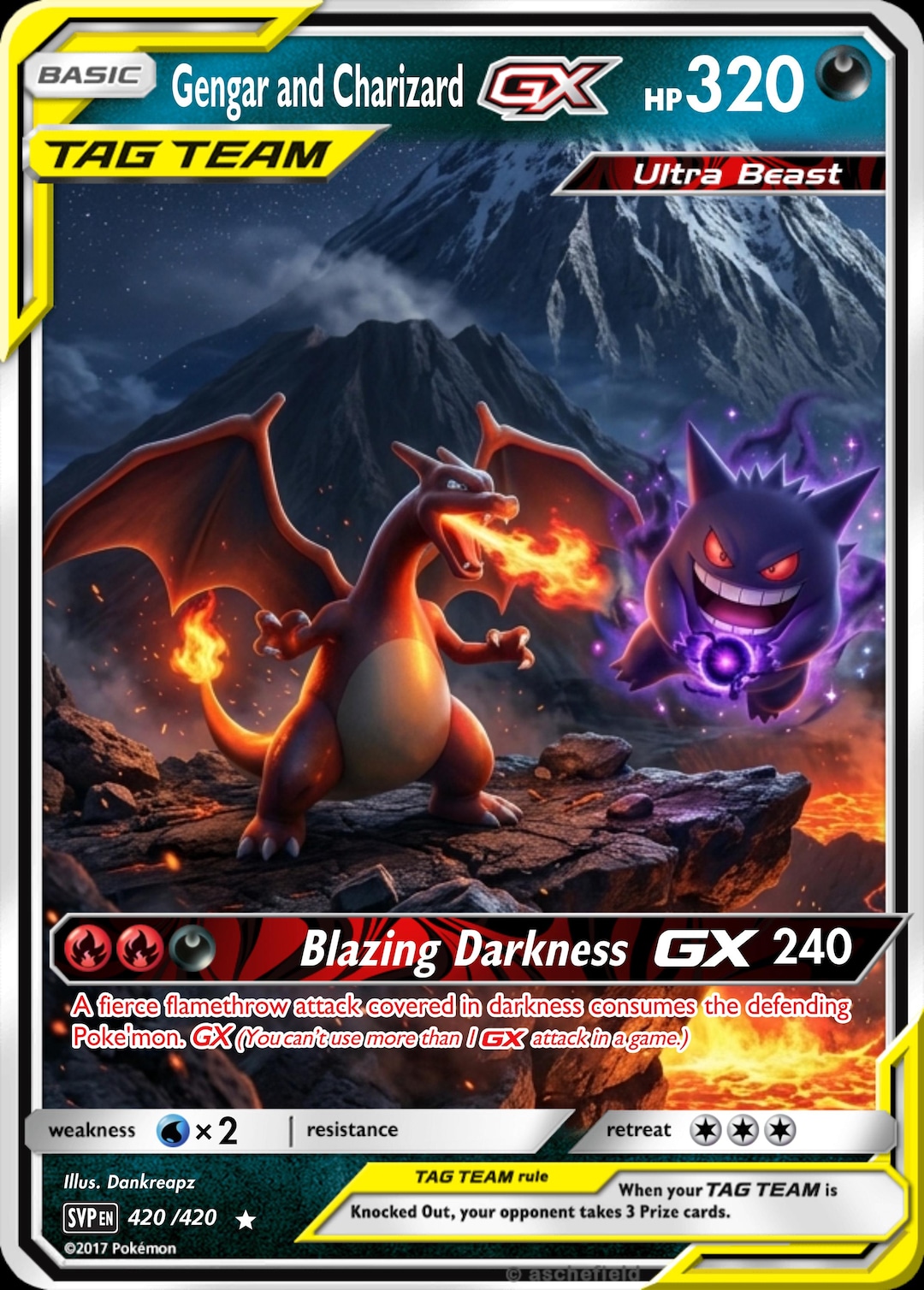 ポケモンカード 4枚セット Gengar Charizard Gengar and Charizard Gx Tag Team - Etsy