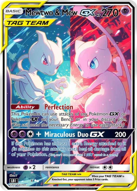 Mewtwo & Mew GX Tag Team