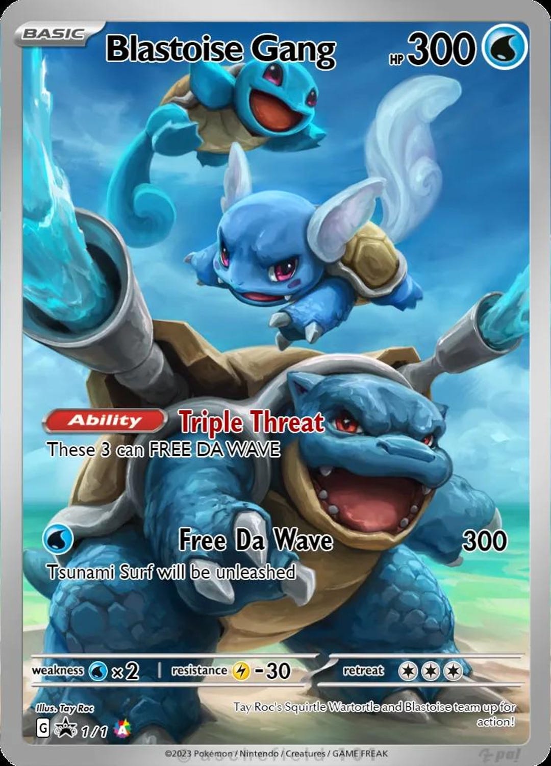 Blastoise Gang Full Art - Etsy