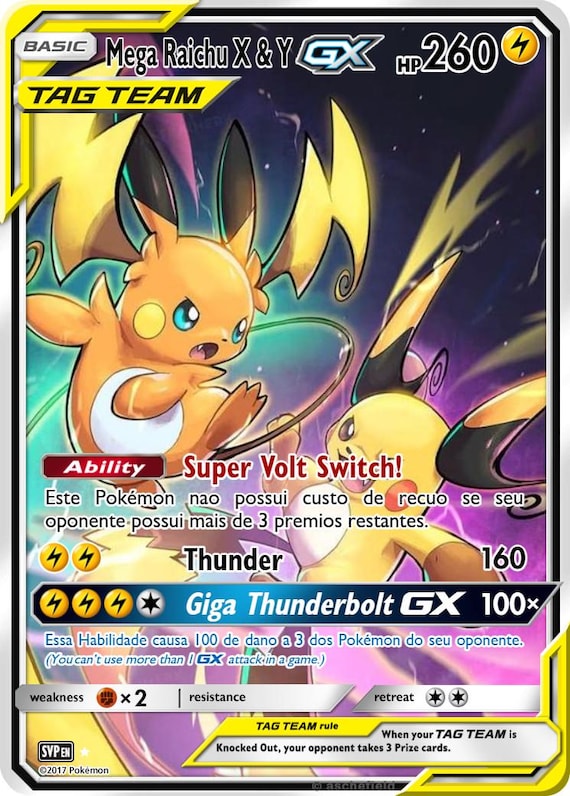 Mega Raichu X&y Tag Team Full Art - Etsy