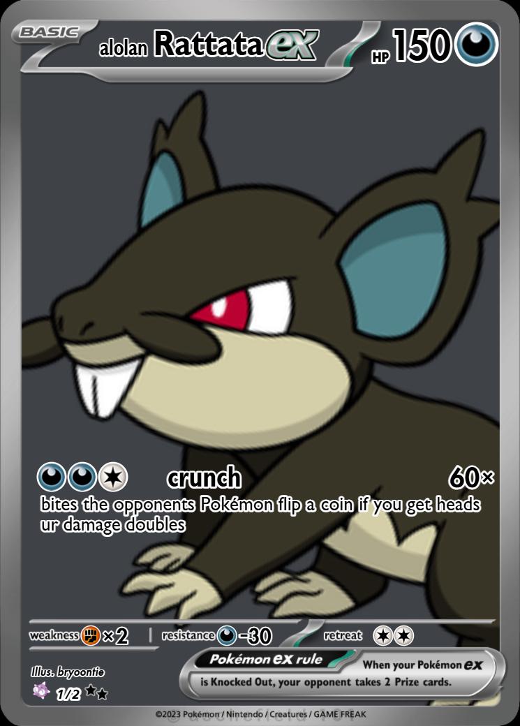 alolan rattata pokemon card EX Full Art Alolan Rattata 041/078 NM /