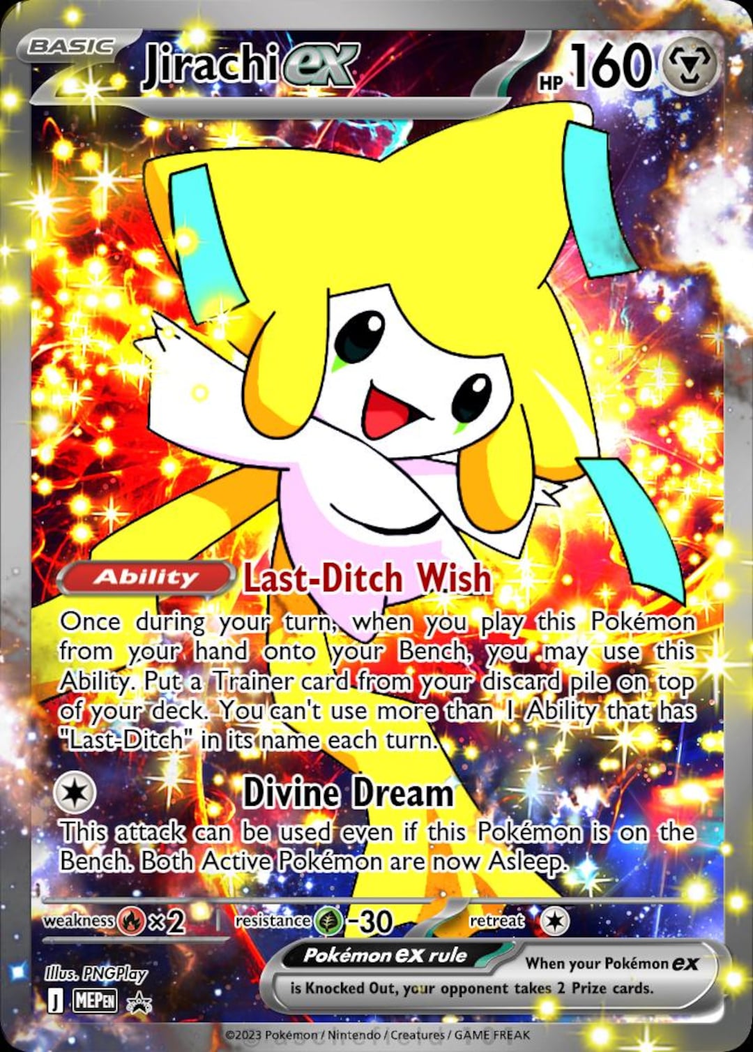 Jirachi EX Full Art - Etsy