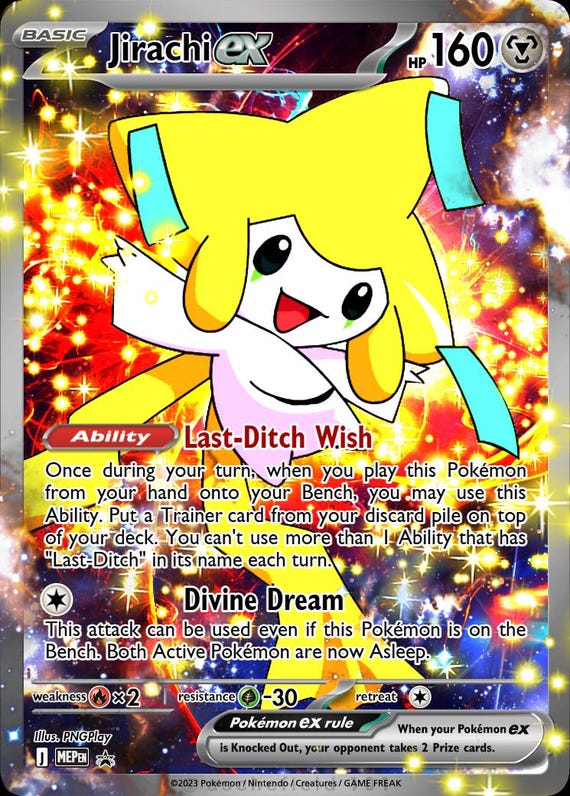 Jirachi EX Full Art - Etsy