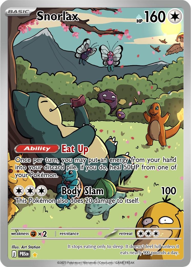 Snorlax Full Art - Etsy