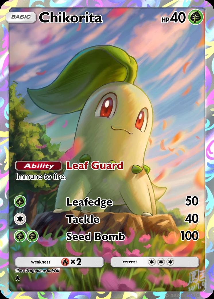 chikorita pokemon card (54/105) [Neo Genesis] – Plug in a Mega Evolution form. Pokemon Trading Card Game Sun
