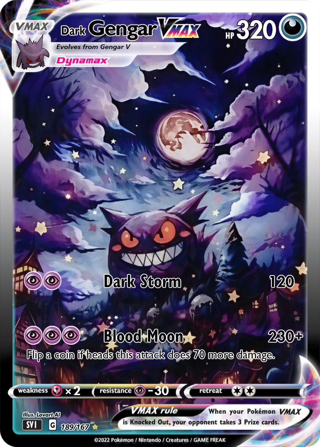 DARK GENGAR 6/105 わるいゲンガー 英語版ポケモン Dark Gengar - Etsy