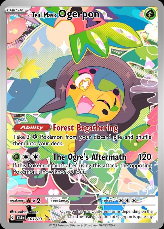teal mask ogerpon ex pokemon card SV6] SAR 114/101〈SR〉 Grass Rarity Pokemon Trading Card Game 177/131