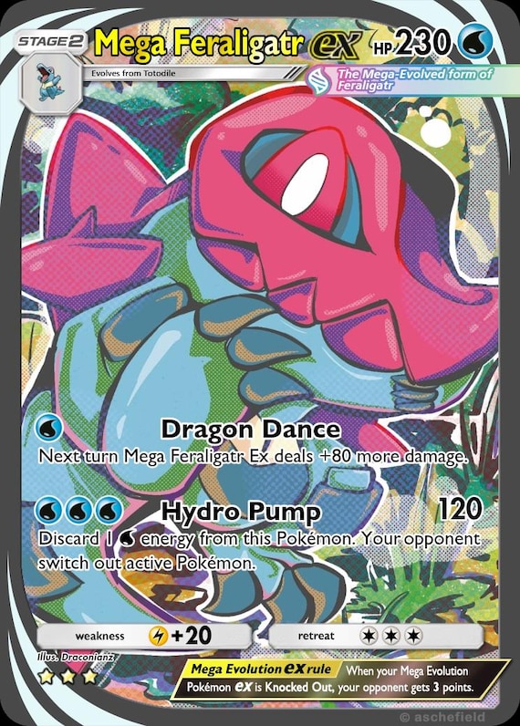 Mega Feraligatr Ex Full Art - Etsy