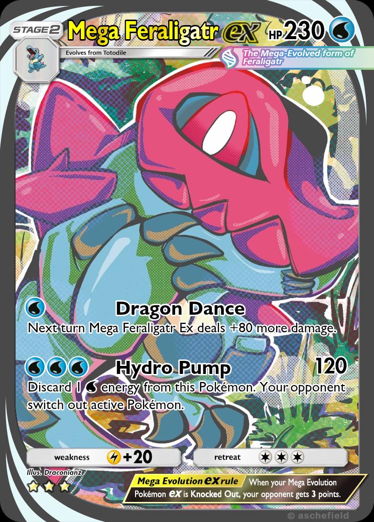 Mega Feraligatr Ex Full Art - Etsy