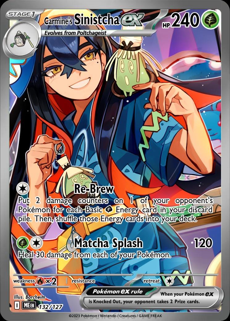 matcha pokemon card Trading Game Scarlet & Violet Twilight Masquerade Double Rare Sinistcha ex #23 Deck sleeves are now available Sinistcha - Arturo13Vega