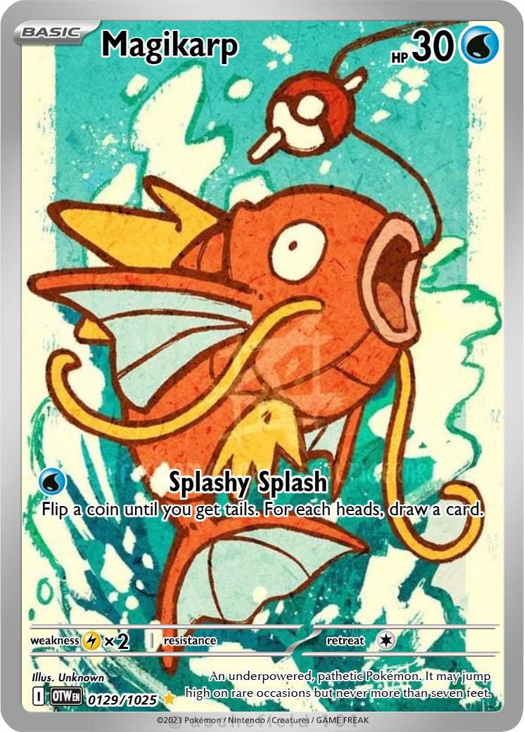 Magicarp Variations Magikarp Full Art - Etsy