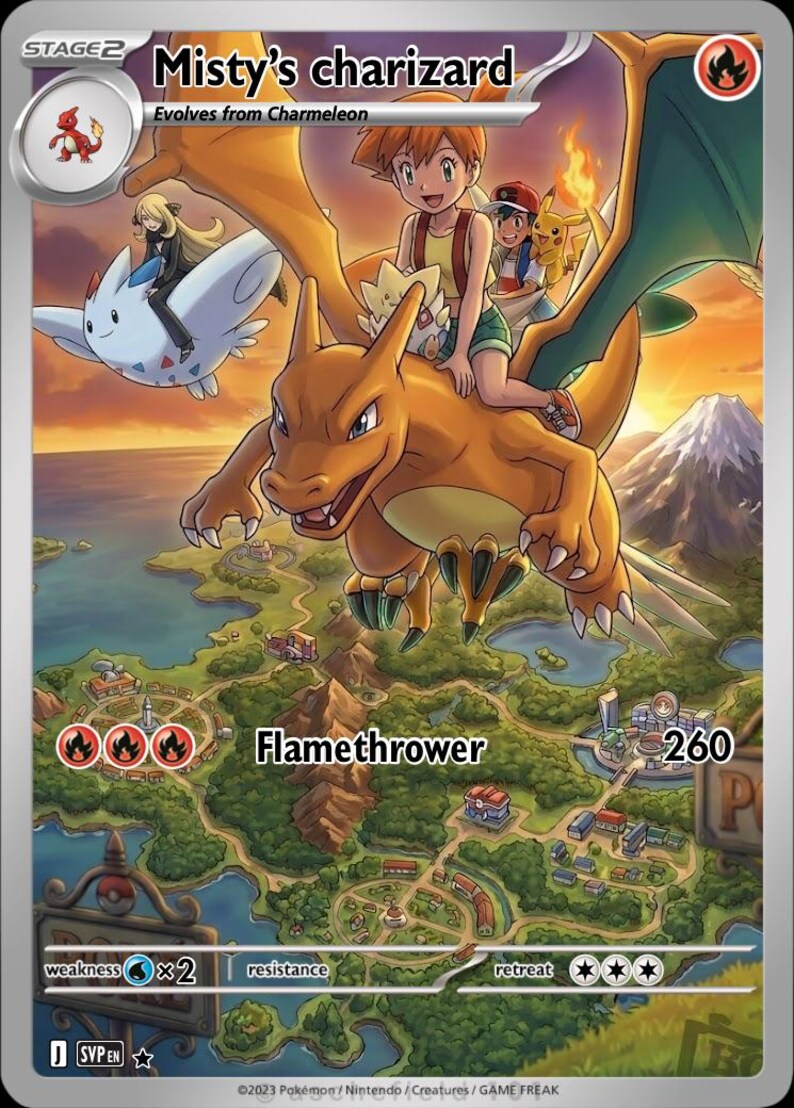 Misty's Charizard Full Art - Etsy
