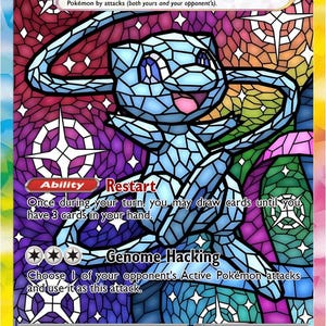 stained glass window full art pokemon card Legendary and Lightning Energy attached to it (in addition to this attacks cost) Pokemon Stained Glass Art by