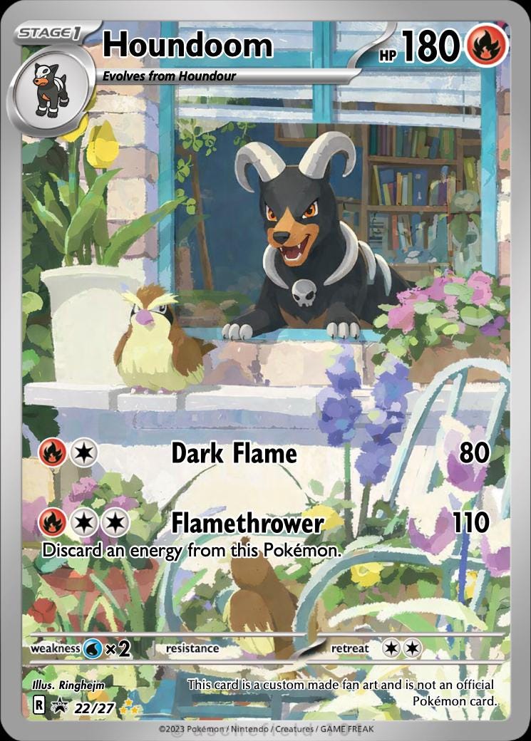 houndoom pokemon card full art & Houndour 063/131  Prismatic Evolutions  2 Lot : Toys & Games [R] Searing Flame (20) Your opponents Active Pokmon is now Burned Houndoom Full Art