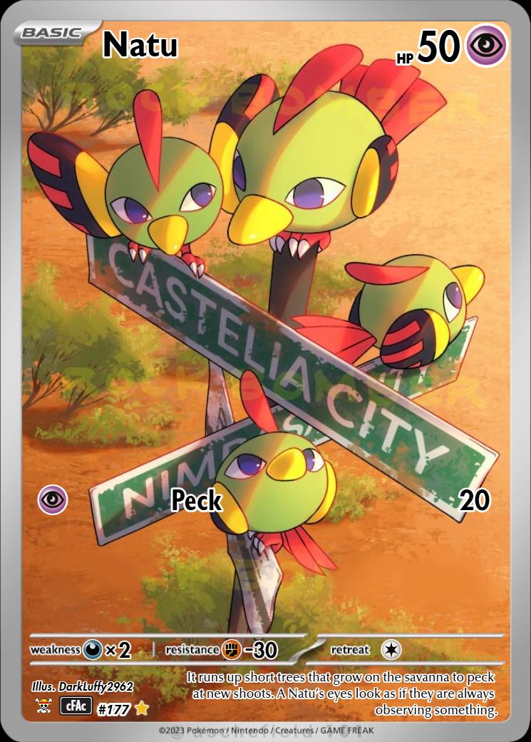 natu pokemon card Natu Full Art
