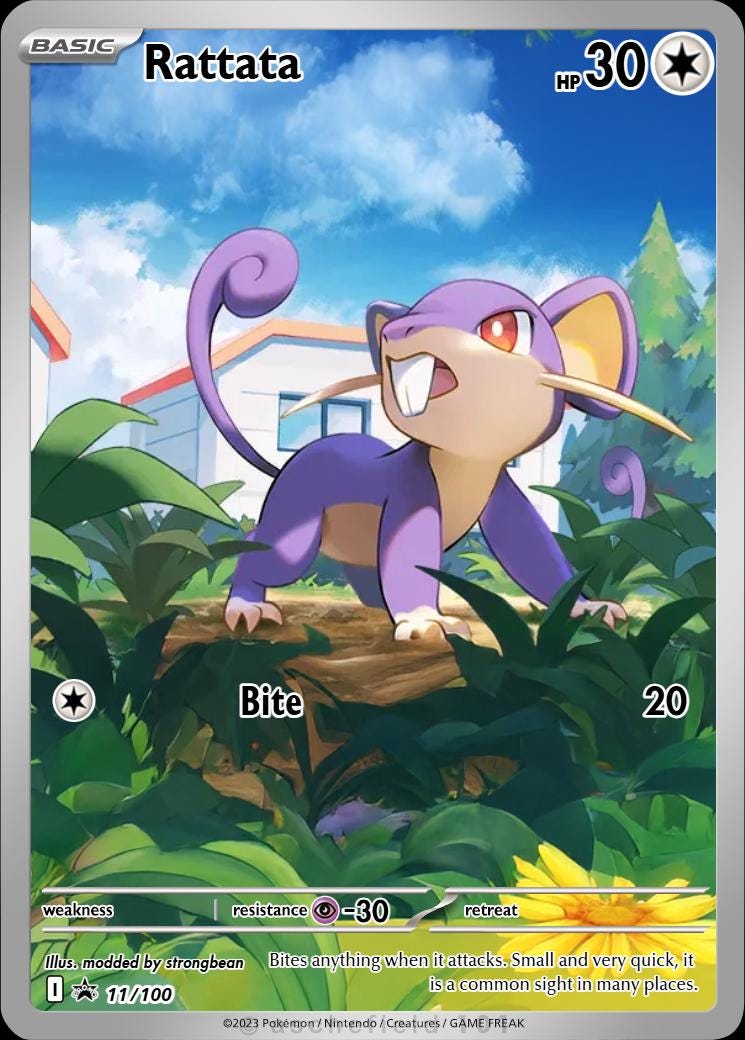 Rattata Full Art - Etsy