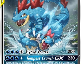 ワニノコ TCG 品質 ポケモン カスタムカード 海と空の知恵 - Etsy 日本