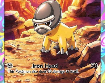shieldon pokemon card - - 109/189 - Uncommon Reverse Holo If heads Shieldon Full Art - Etsy