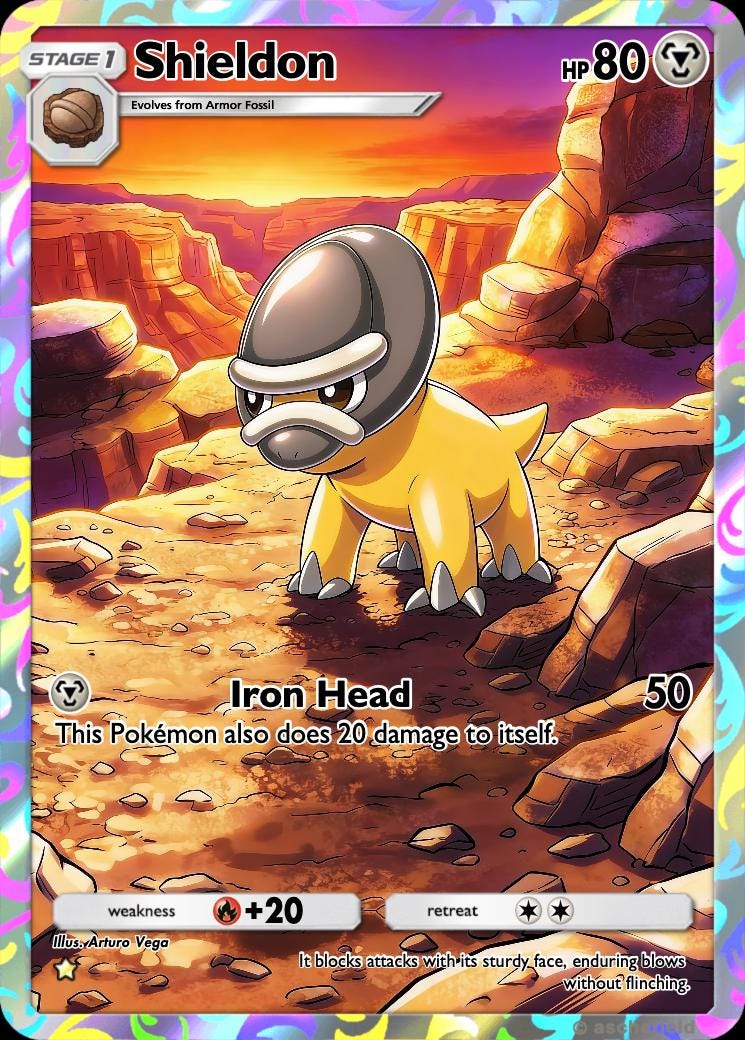 shieldon pokemon card SHIELDON 2016 RESTORED POKEMON CARD XY - STEAM SIEGE #69/114 - CHARIZARD EX  BOX!