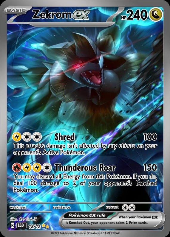 pokemon trading card game zekrom Collector's Tin (Pikachu & GX) Single Card. Zekrom 2011 Pokemon Black &