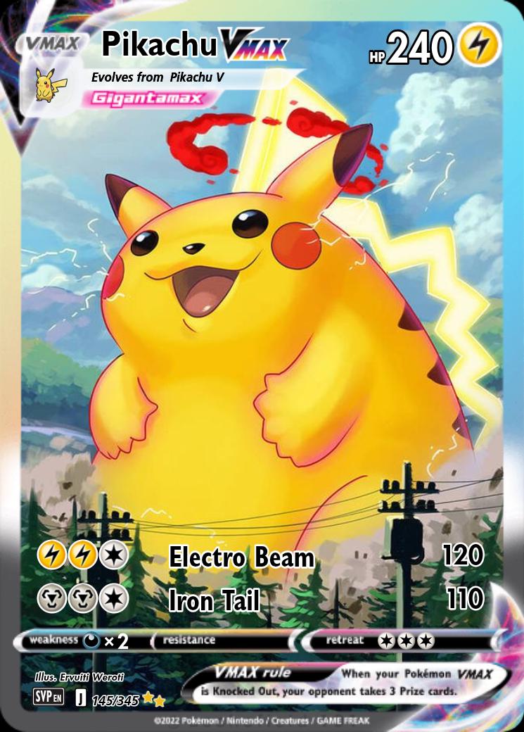 Pikachu Vmax - Etsy