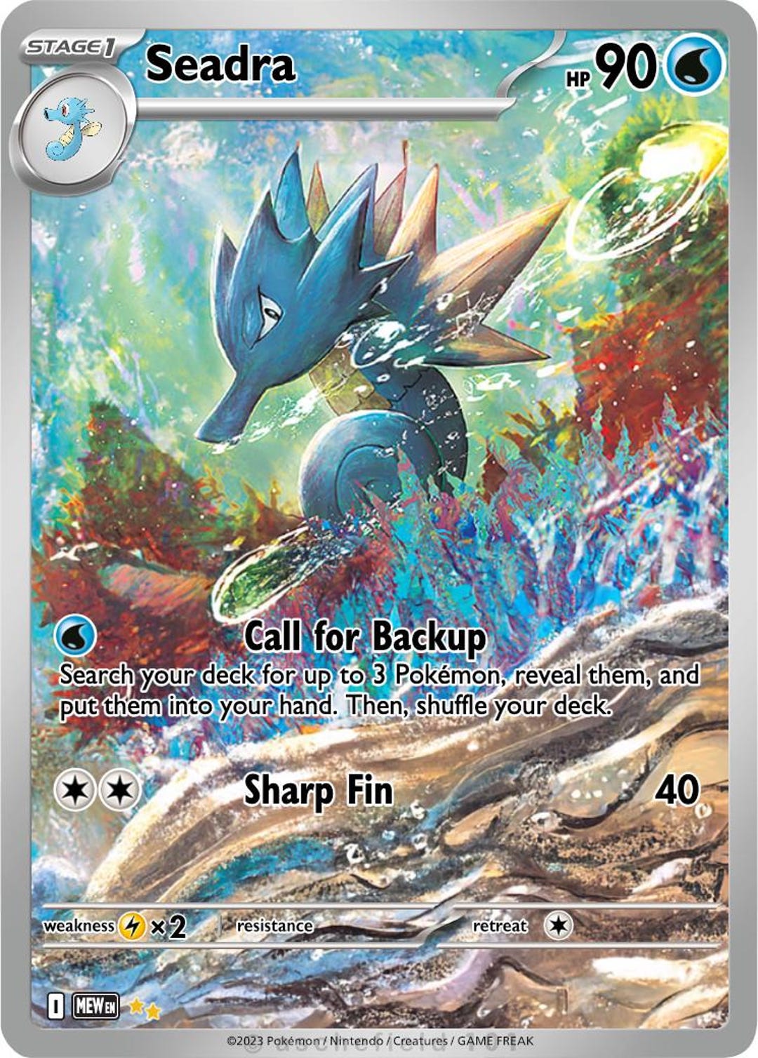 seadra pokemon card price PSA8 - 2000 - 48/111 reveal them Seadra Full Art - Etsy