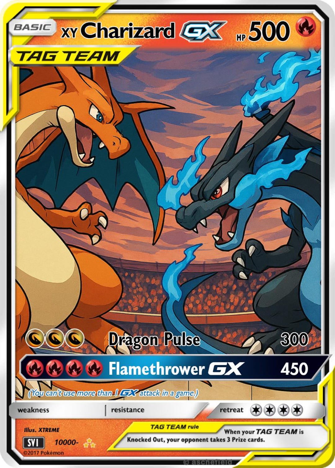 XY Charizard GX Tag Team Full Art - Etsy