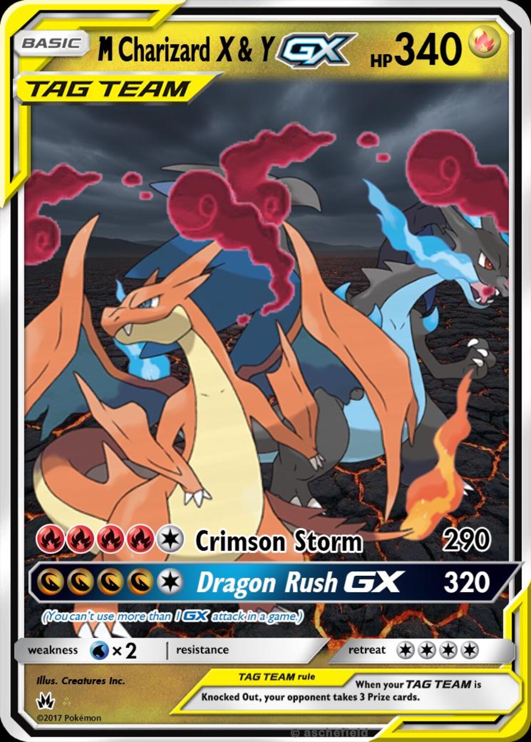 Mcharizard X&Y GX Tag Team Full Art - Etsy