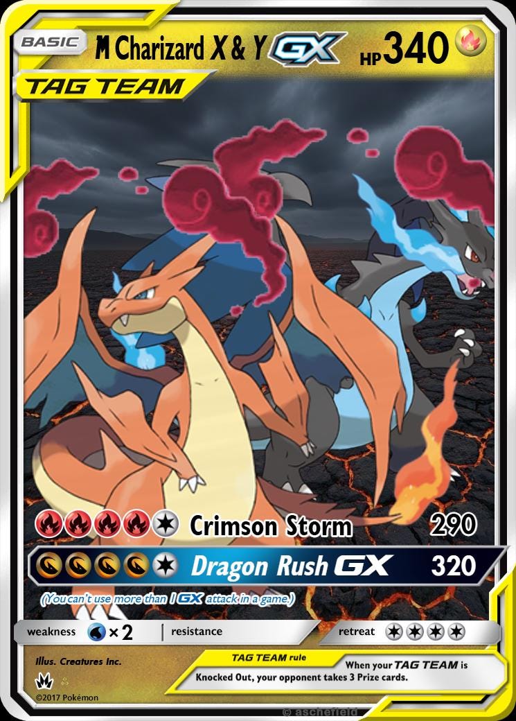 Mcharizard X&Y GX Tag Team Full Art - Etsy