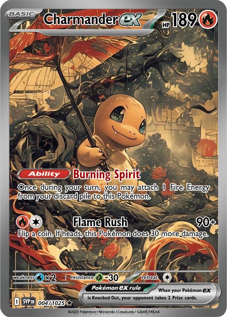 Charmander EX Full Art - Etsy