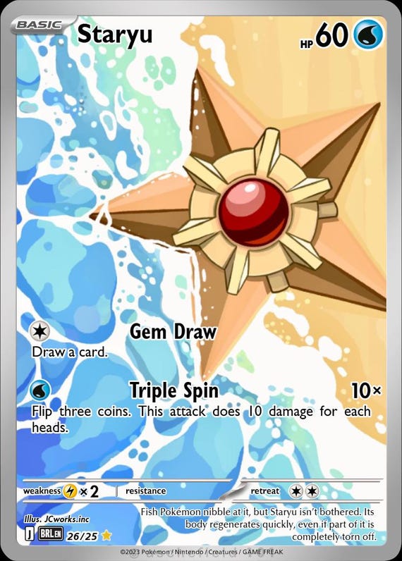 pokemon card staryu (84/123) [HeartGold & SoulSilver: Base Set]  Galaxy Games LLC the Defending Pokemon is now Confused. Staryu (Master Ball Reverse Holo)
