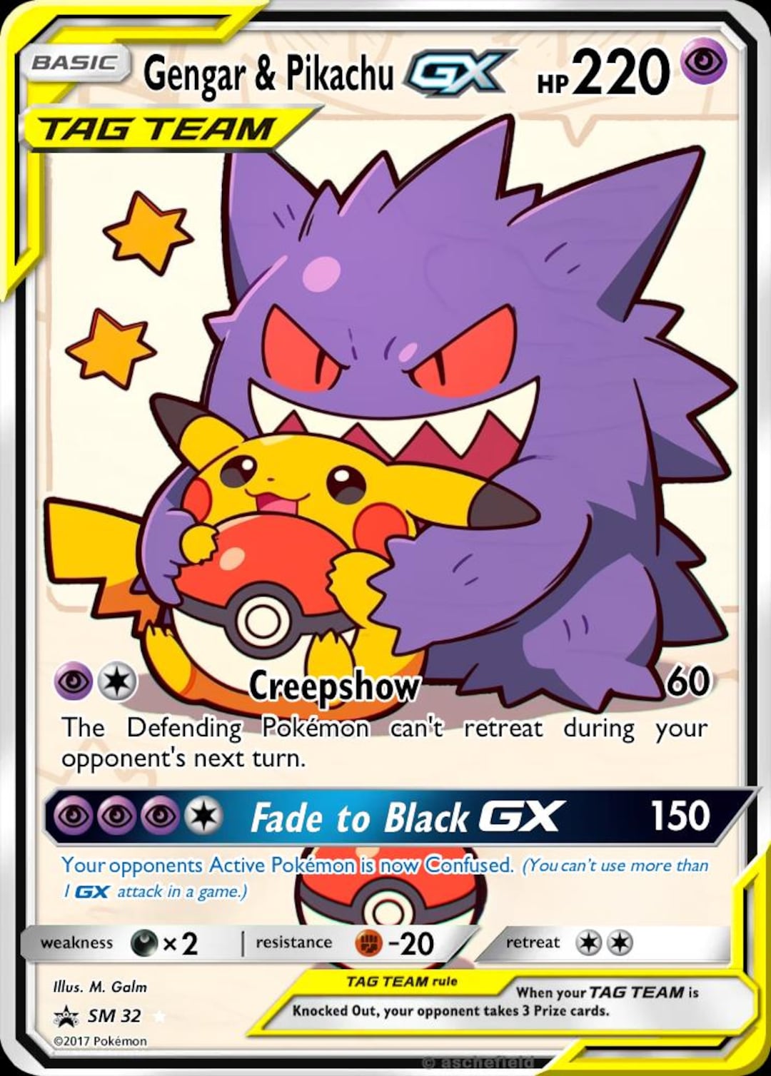 Gengar & Pikachu GX Tag Team Full Art - Etsy