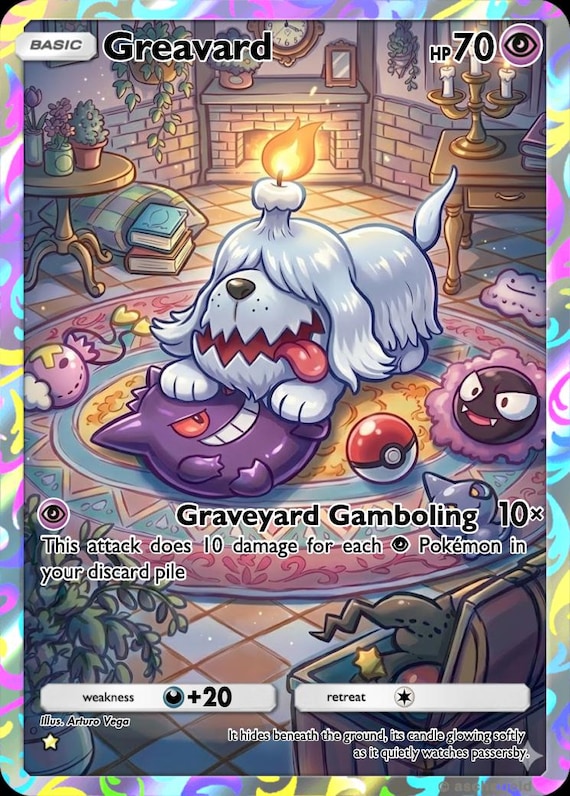 greavard pokemon card This Has A SAD Origin Story , Did you know this about Greavard?, Like, comment, and follow for more Pokemon Card Lore, #pokemoncards #pokemon #pokemontcg #pokemoncommunity #pokemonfan Greavard Full Art - Etsy