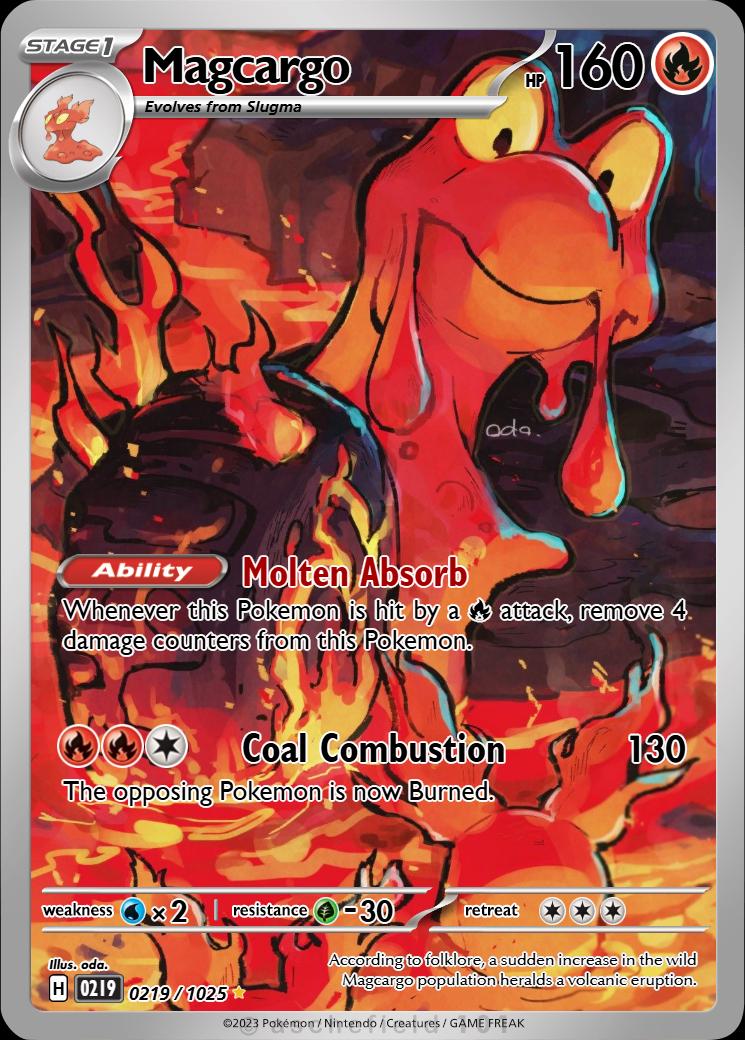 pokemon magcargo card Pokemon Magcargo GX - 218/214 - Rare Rainbow Card - SM8 Lost Thunder